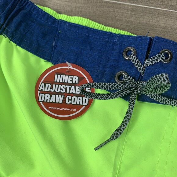 ZeroXposur Youth Swim Trunk Surf Shorts Size M - 10 / 12 Neon Lime R50450 NEW - Picture 6 of 11